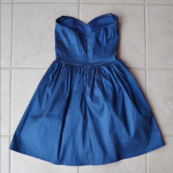 Windsor Dark Blue Sweetheart Neck Dress - Picture 3 of 4